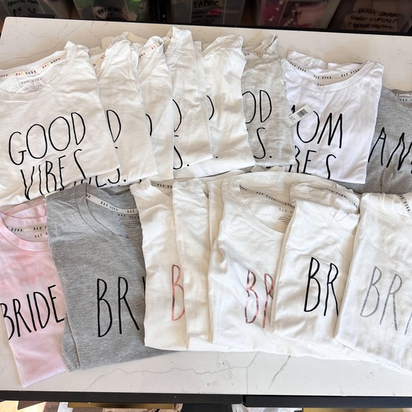 Lot of 14 Rae Dunn Graphic Short Sleeve T-Shirts ALL NEW Women's Size XS-XL - Picture 1 of 16